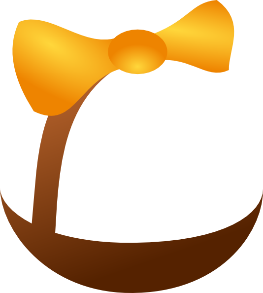 Golden Bow Anchor Icon PNG image