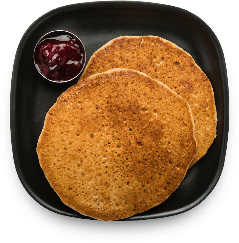 Golden Brown Pancakeswith Jam Side Dish PNG image