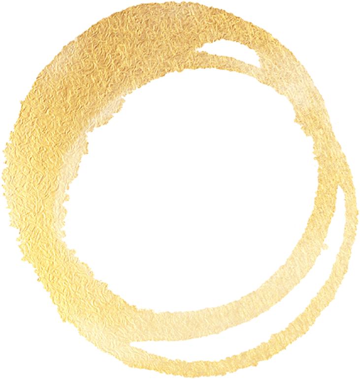 Golden Brushstroke Circle Logo PNG image