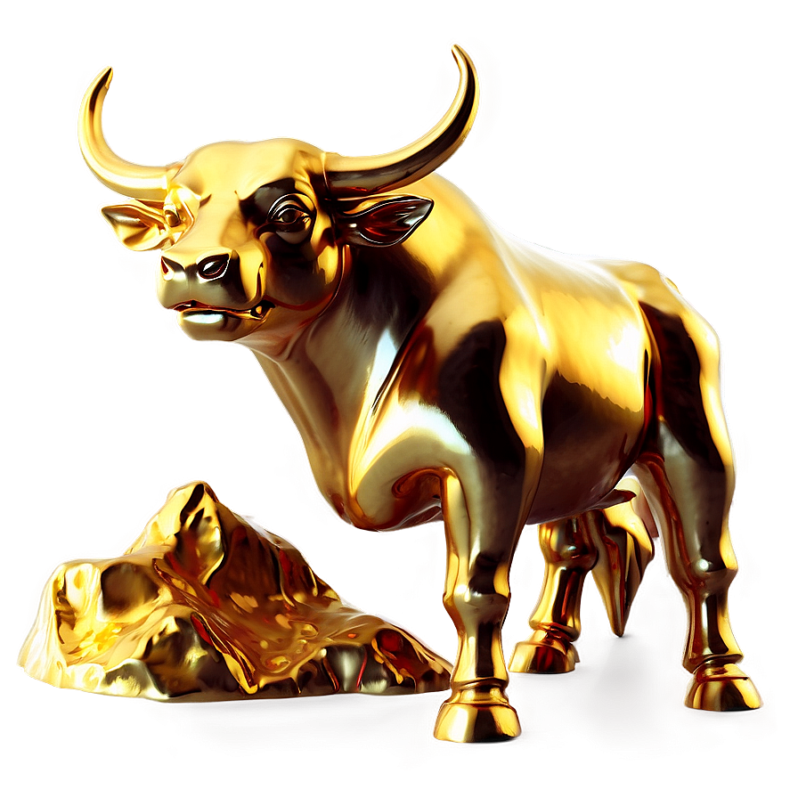 Golden Bull Statue Png Lha PNG image