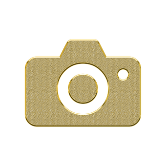 Golden Camera Icon PNG image