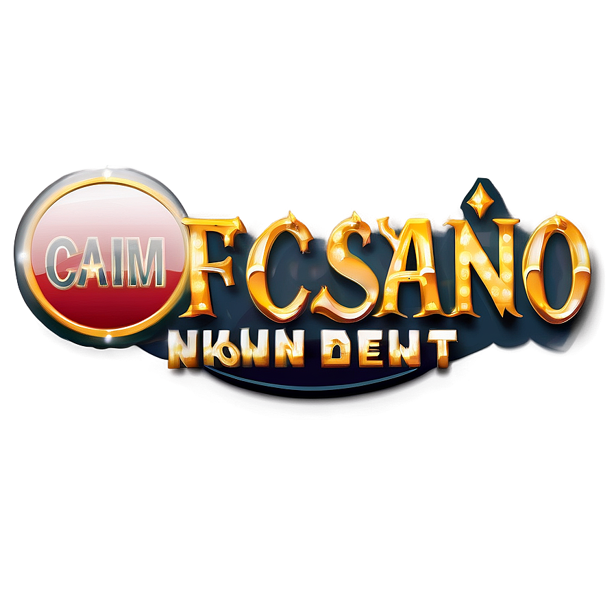 Golden Casino Logo Design PNG image