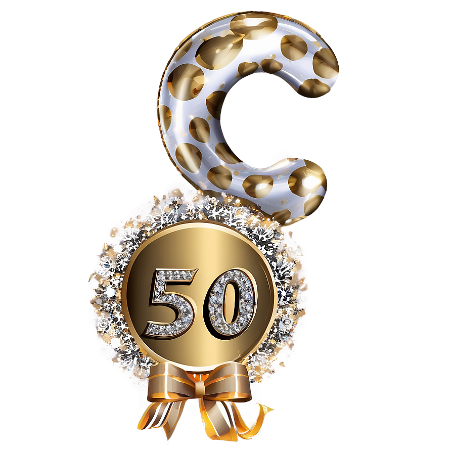 Golden Celebration 50th Birthday Png Fqh20 PNG image