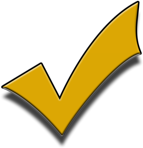 Golden Checkmark Graphic PNG image