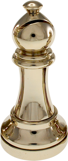 Golden Chess Piece Bishop PNG image