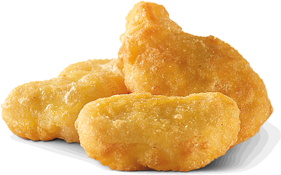 Golden Chicken Nuggets Isolated PNG image