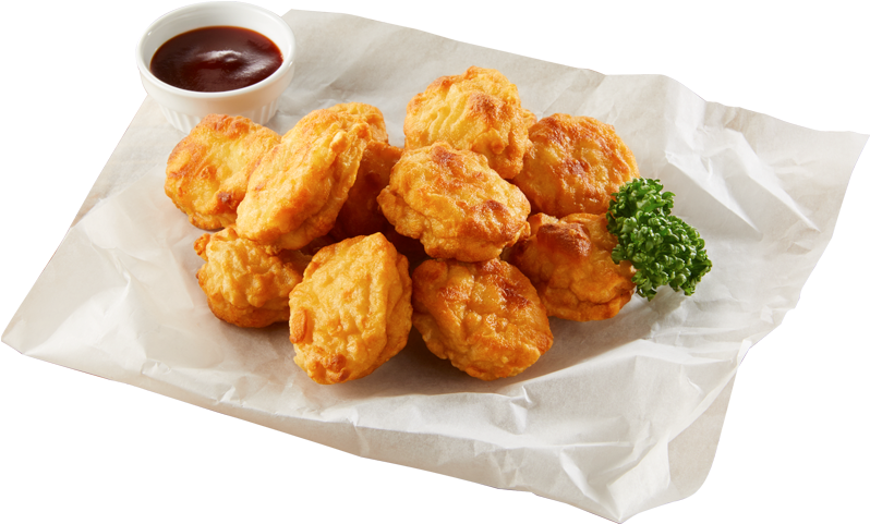 Golden Chicken Nuggetswith Dipping Sauce PNG image