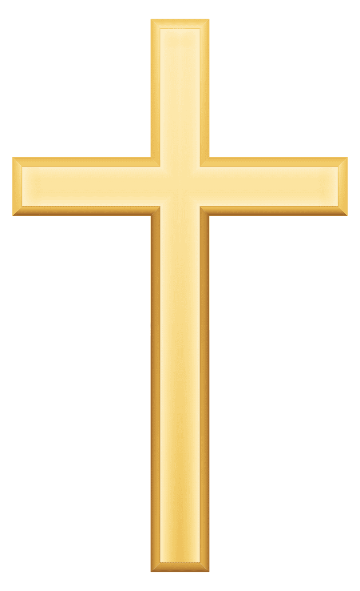 Golden Christian Cross PNG image
