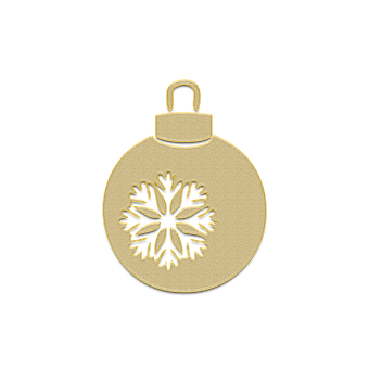 Golden Christmas Ornament Snowflake PNG image