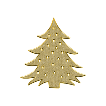 Golden Christmas Tree Black Background PNG image