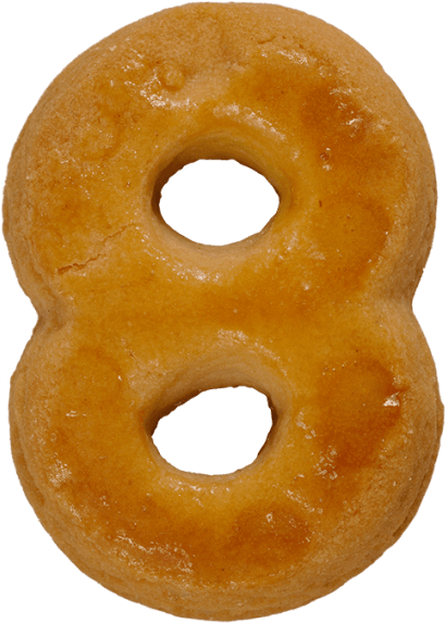 Golden Cider Donut Isolated PNG image