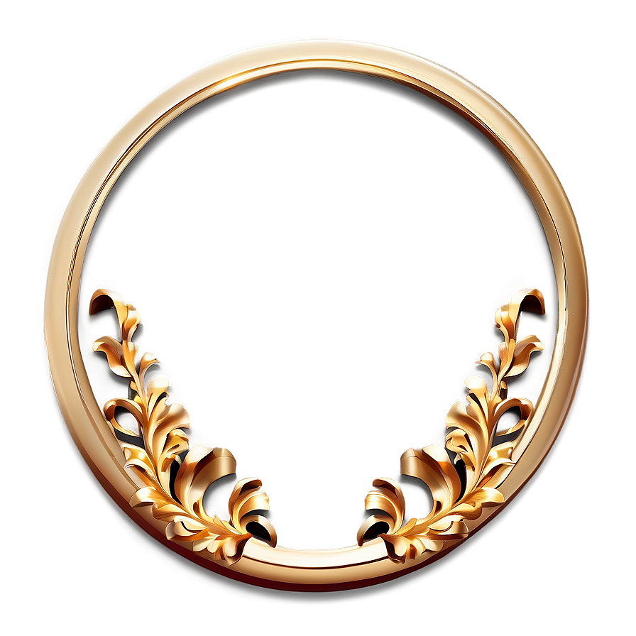 Golden Circle Frame For Elegance Png 36 PNG image