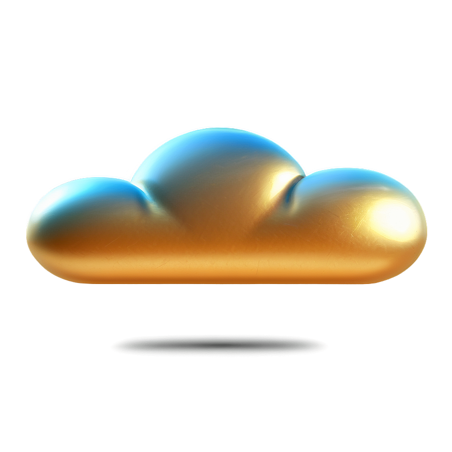 Golden Cloud Emoji Png Eqy15 PNG image