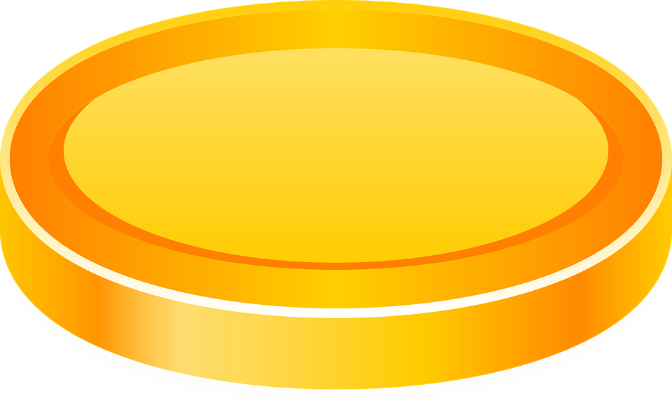 Golden Coin Vector Illustration PNG image