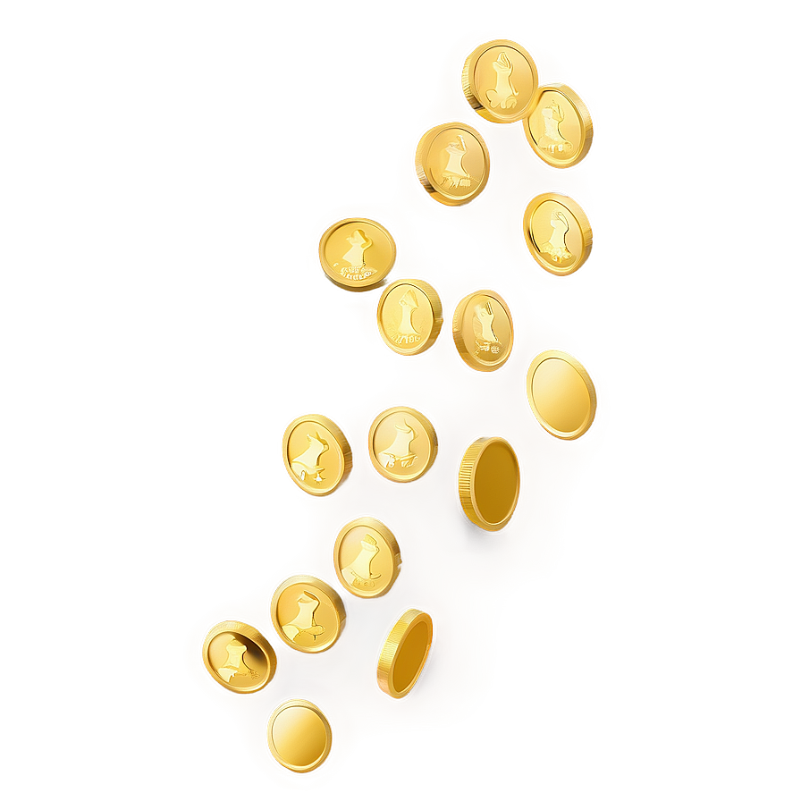 Golden Coins Falling Png Gip PNG image