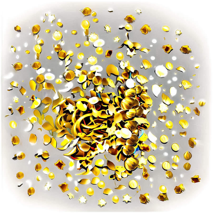 Golden Confetti B PNG image