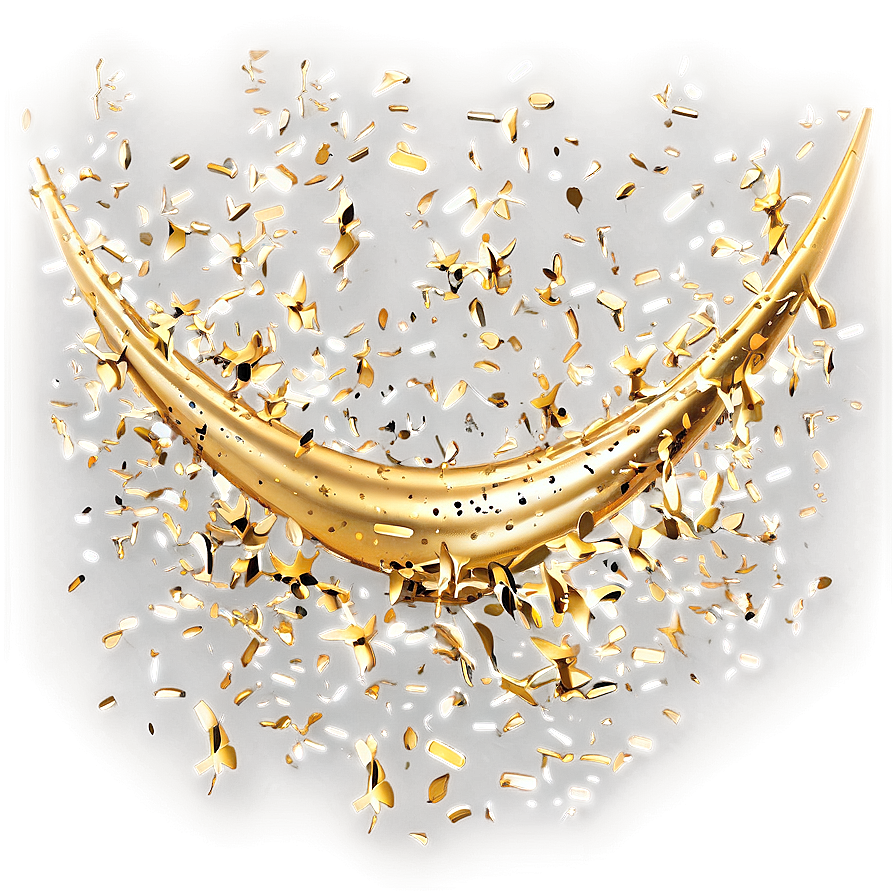 Golden Confetti Cascade Png Etj38 PNG image