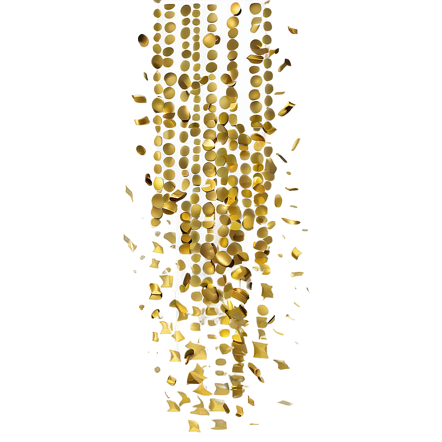 Golden Confetti Cascade Png Nqv PNG image