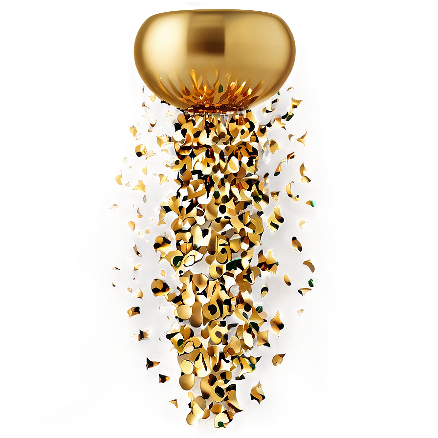 Golden Confetti Cascade Png Sdm PNG image