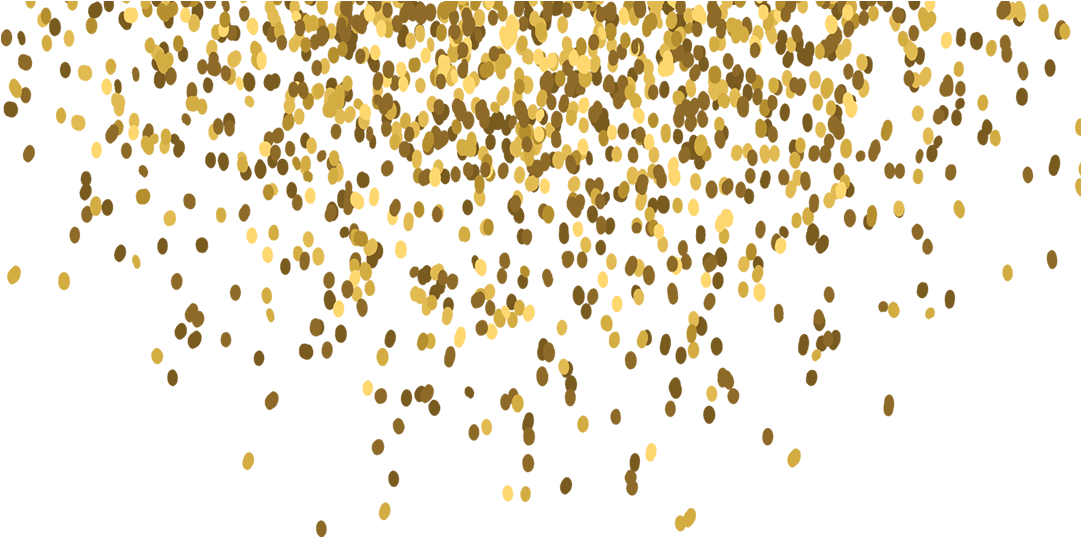 Golden Confetti Celebration PNG image