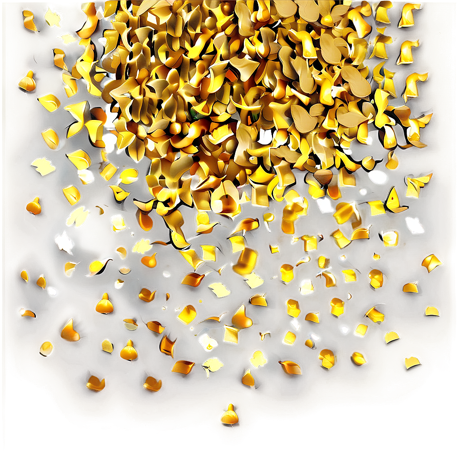 Golden Confetti D PNG image