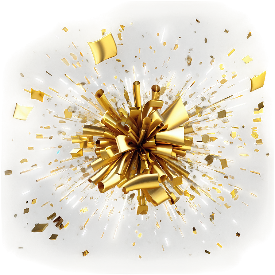 Golden Confetti Explosion Png 06272024 PNG image