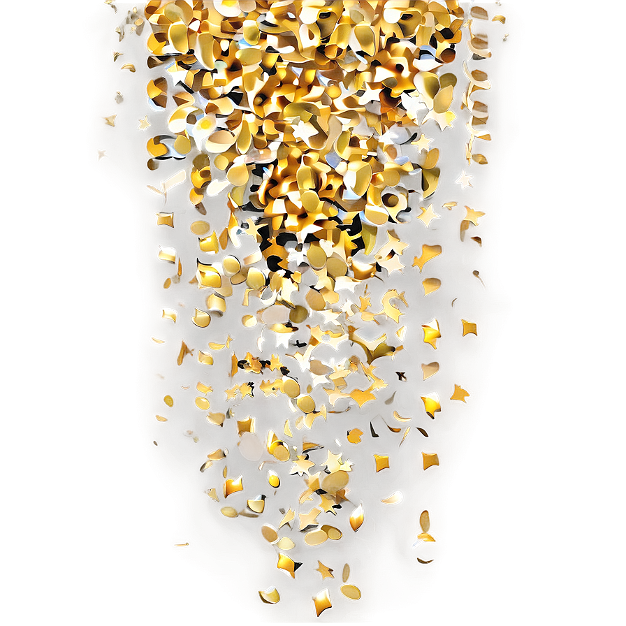 Golden Confetti Happiness Png 06272024 PNG image