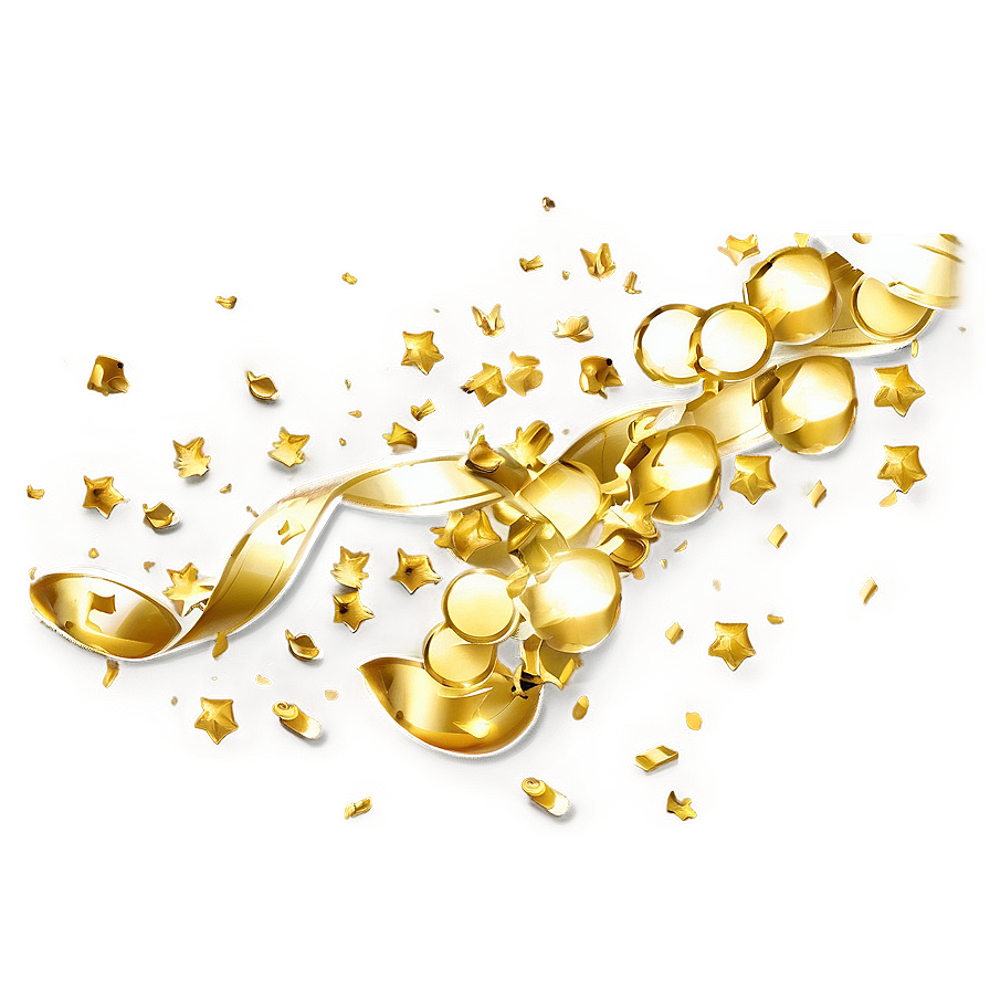 Golden Confetti Happiness Png 35 PNG image