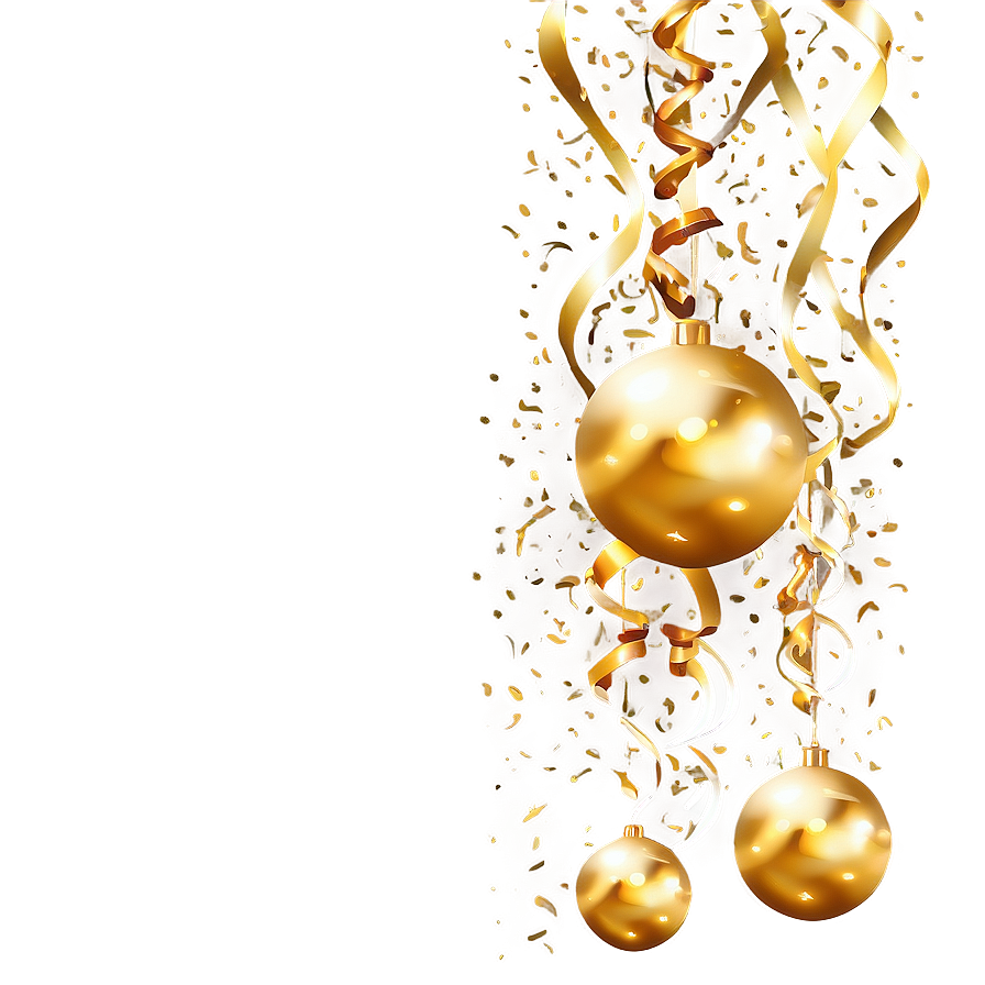 Golden Confetti Merriment Png 06272024 PNG image