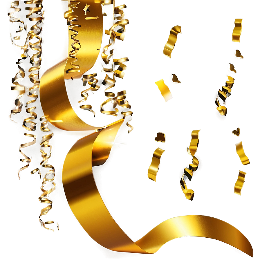 Golden Confetti Merriment Png 06272024 PNG image