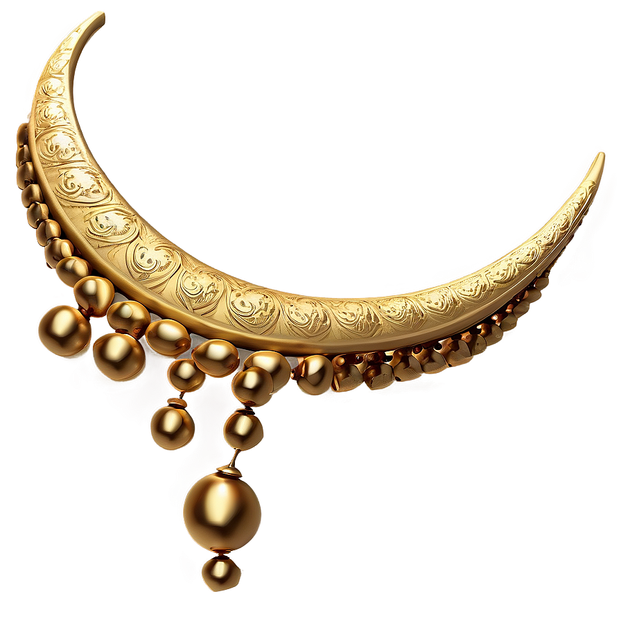 Golden Crescent Decoration Png Fes99 PNG image