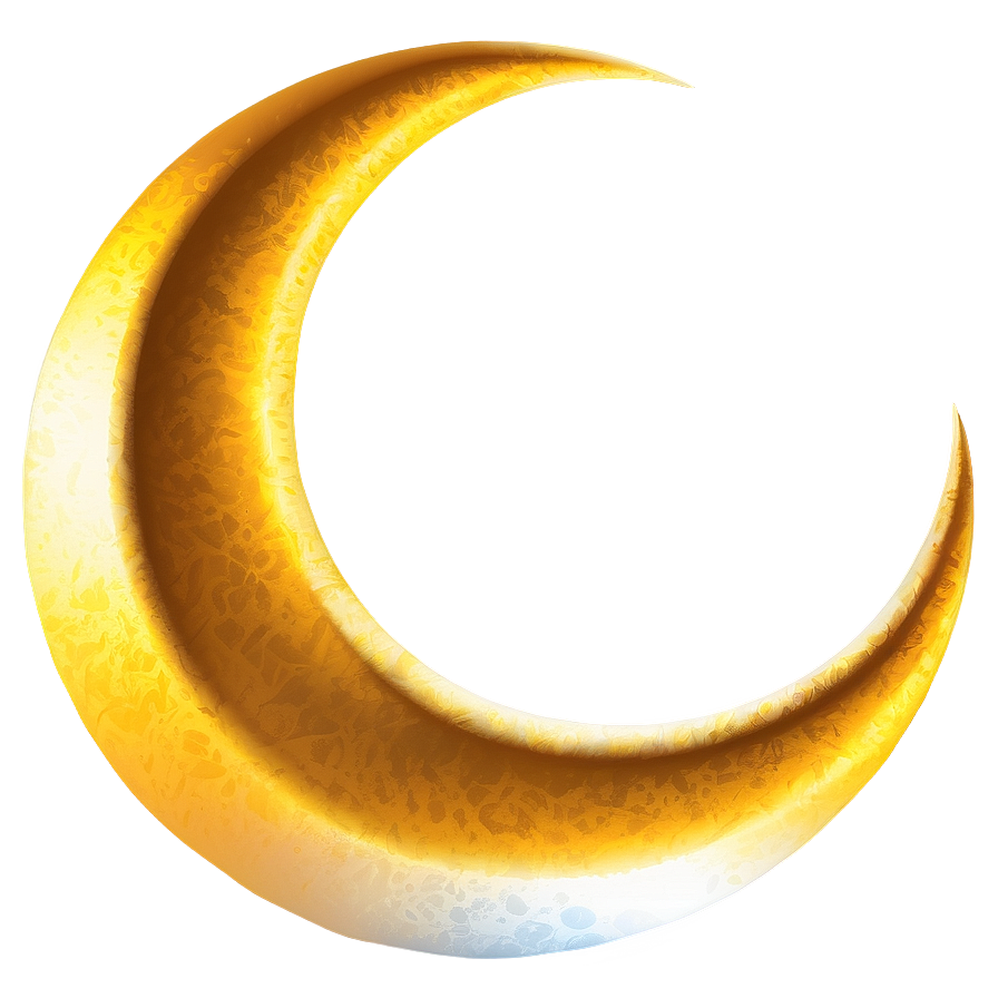 Golden Crescent Moon Png 05212024 PNG image