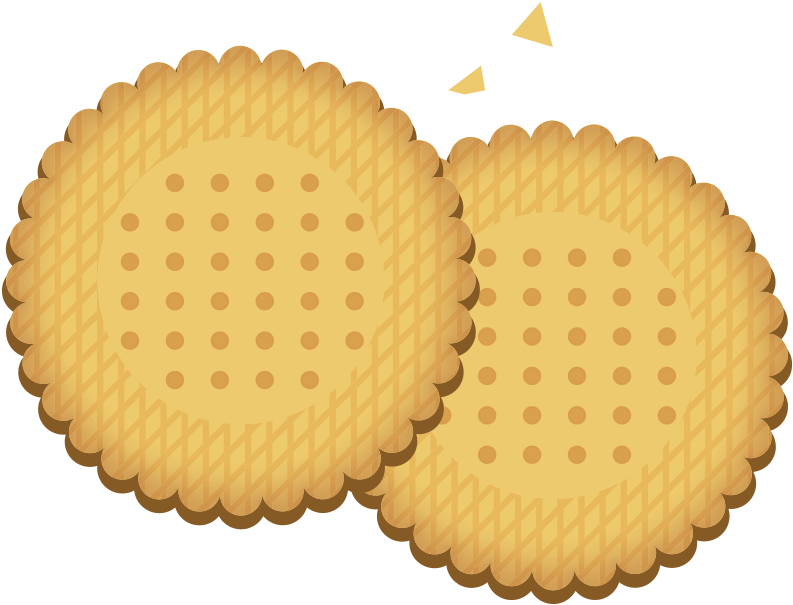 Golden Crisp Biscuits Vector PNG image