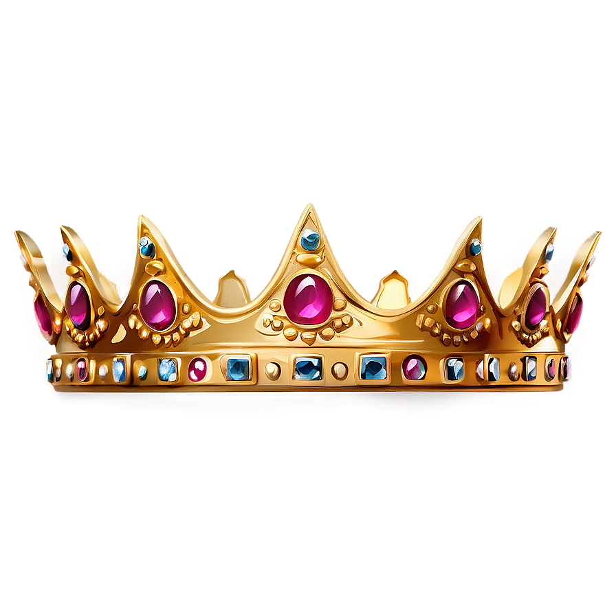 Golden Crown For Princess Png 06282024 PNG image