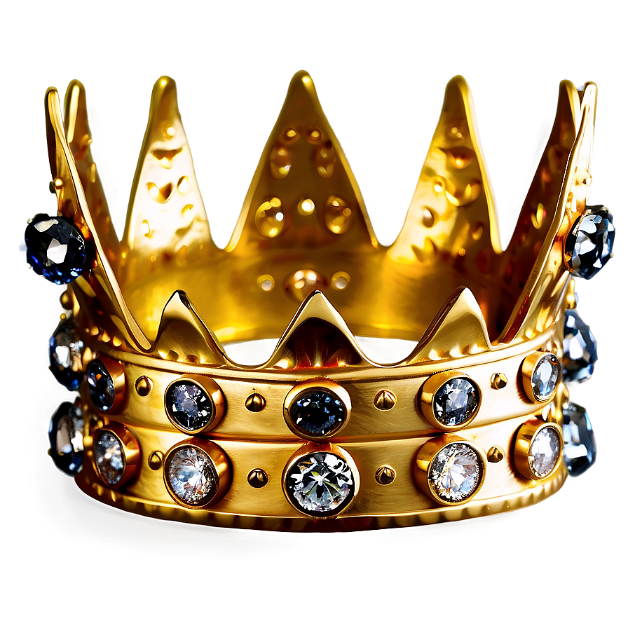 Golden Crown With Diamonds Png 06282024 PNG image