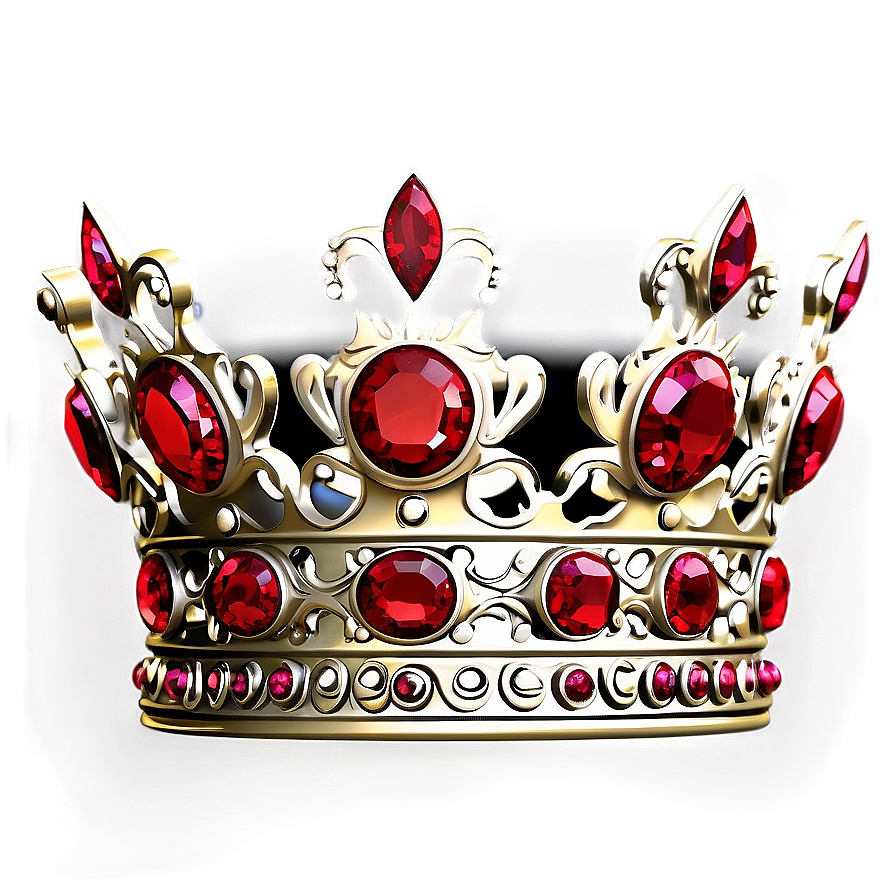 Golden Crown With Rubies Png Jrv41 PNG image