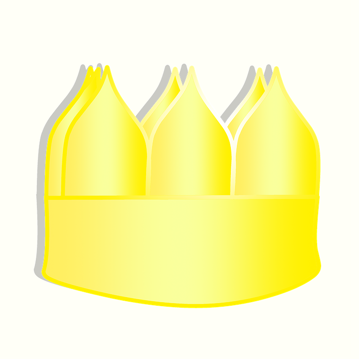 Golden Crown Yellow Background PNG image