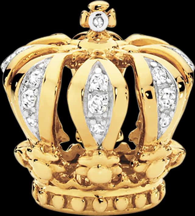 Golden Crownwith Diamonds PNG image