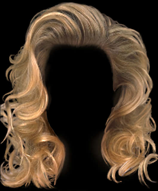 Golden Curls Hairstyle Silhouette PNG image