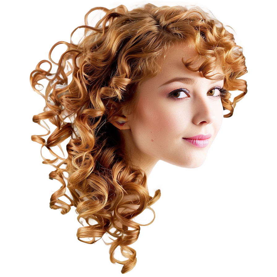 Golden Curly Hair Waves Png 05242024 PNG image