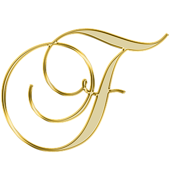 Golden Cursive Letter D PNG image