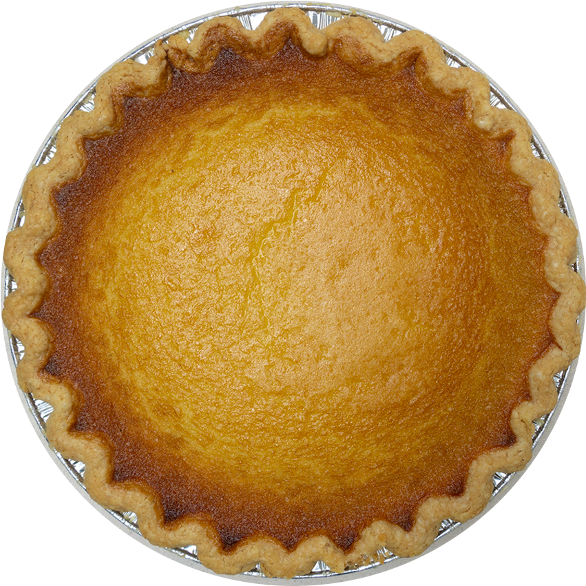 Golden Custard Tart Top View PNG image