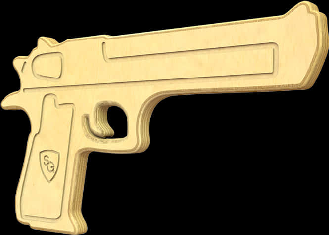 Golden Desert Eagle Graphic PNG image