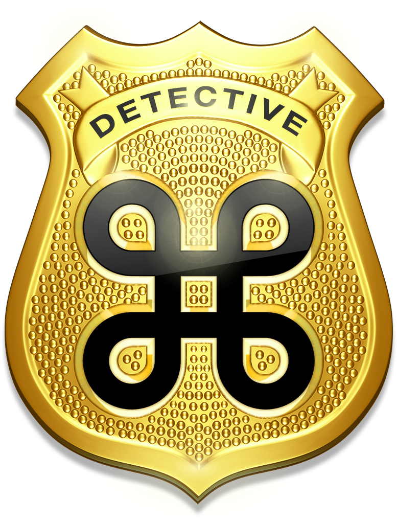 Golden Detective Badge PNG image