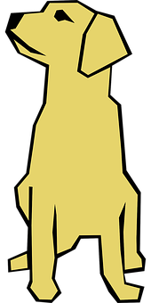 Golden Dog Silhouette PNG image