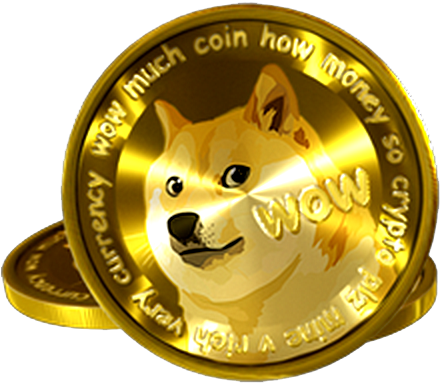 Golden Dogecoin Illustration PNG image