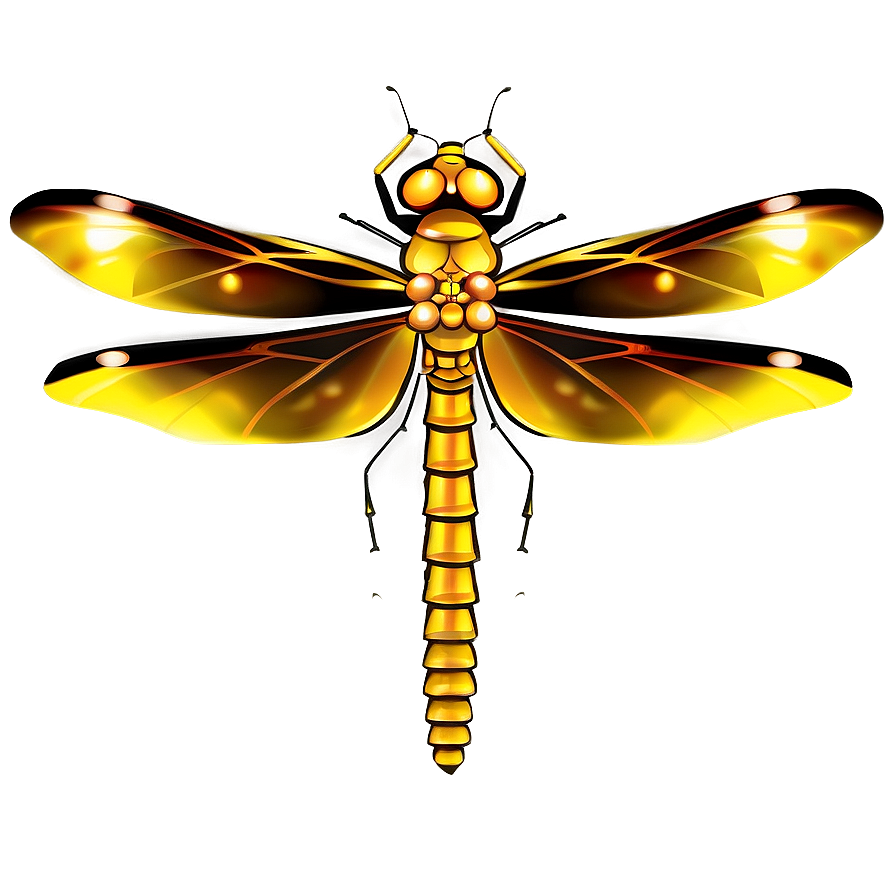 Golden Dragonfly Png 05212024 PNG image