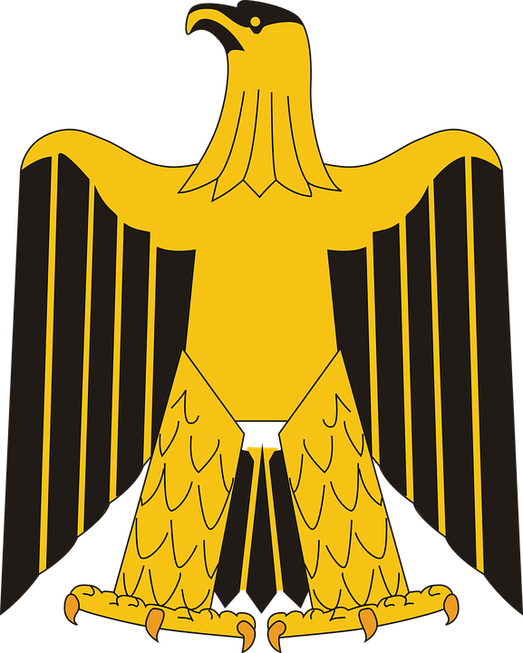 Golden Eagle Coatof Arms Iraq PNG image