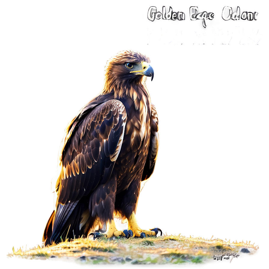 Golden Eagle In Golden Hour Light Png 06202024 PNG image