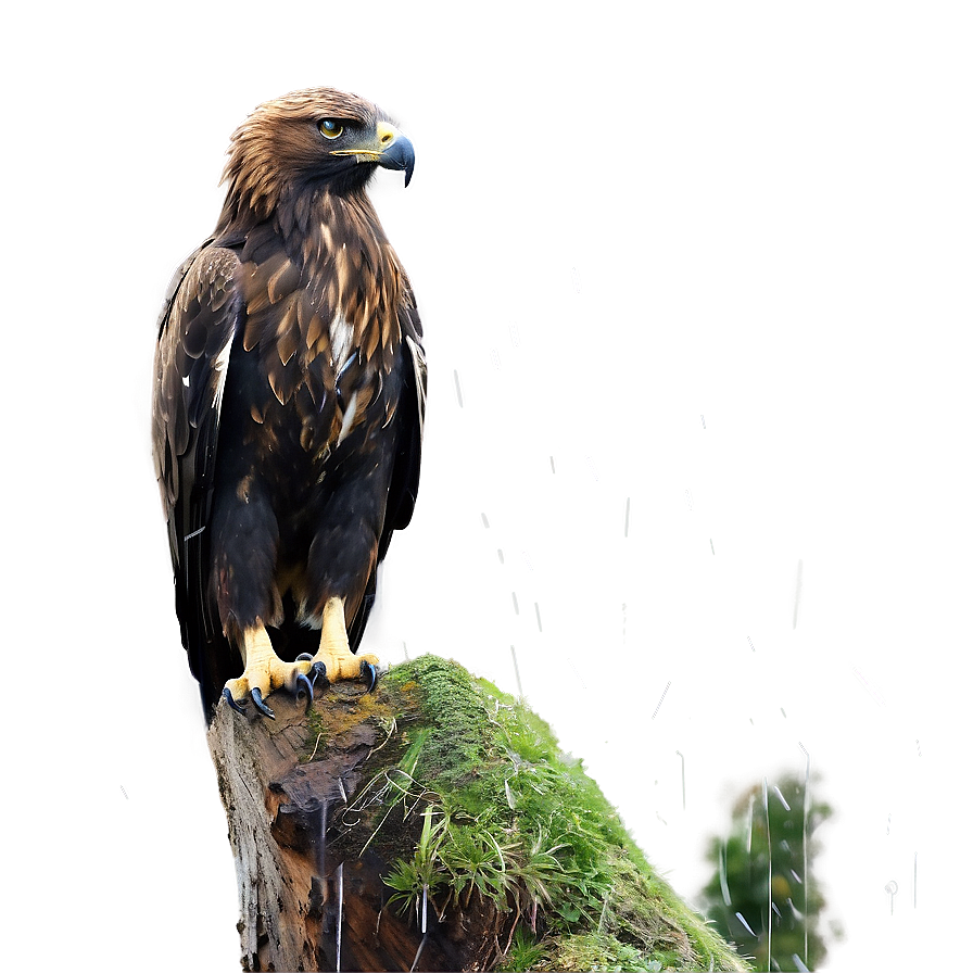 Golden Eagle In Rain Png 06202024 PNG image